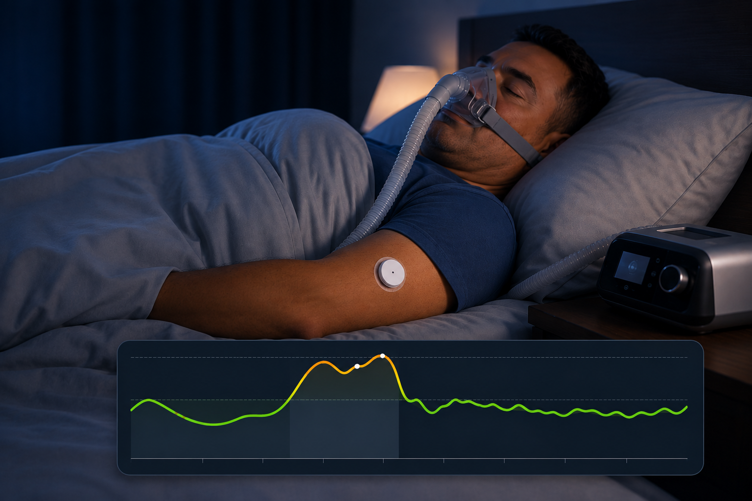 When Sleep Apnea Shows Up in the Overnight Glucose Curve
