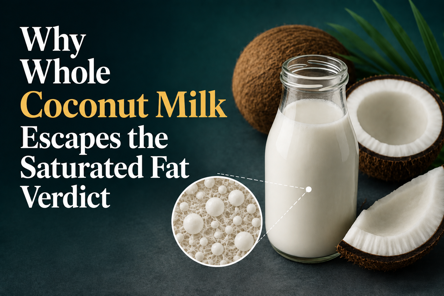 Why Whole Coconut Milk Escapes the Saturated Fat Verdict