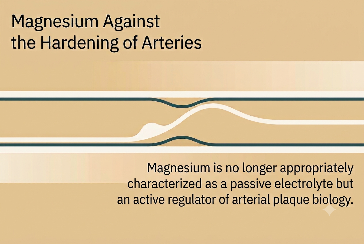 Abstract flat vector illustration showing a smooth curve reversing an arterial calcification bulge on sand background